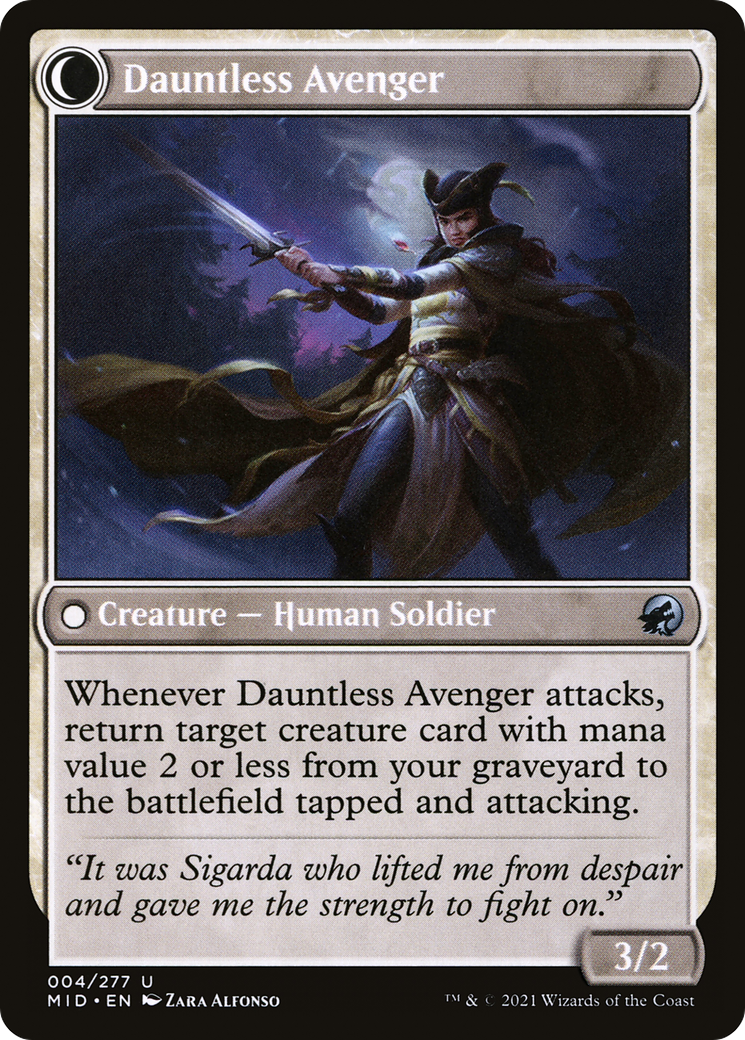 先立たれた生存者/Bereaved Survivor - 不屈の報復者/Dauntless Avenger [MID][FOIL]