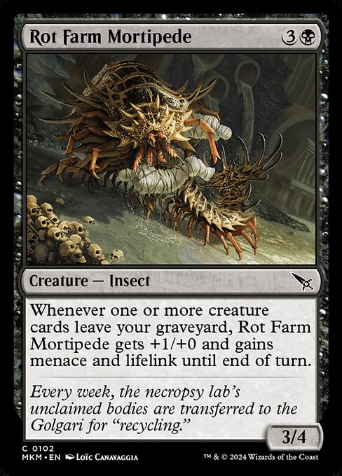 腐敗農場の死足虫/Rot Farm Mortipede [MKM] [FOIL]