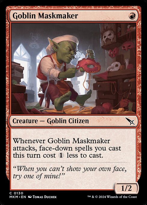 ゴブリンの仮面職人/Goblin Maskmaker [MKM] [FOIL]