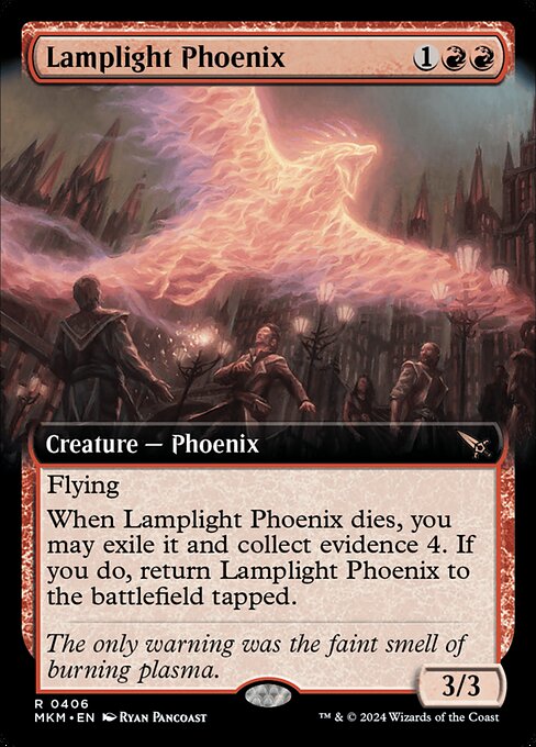 ランプ光のフェニックス/Lamplight Phoenix [MKM-BF][拡張アート][FOIL]