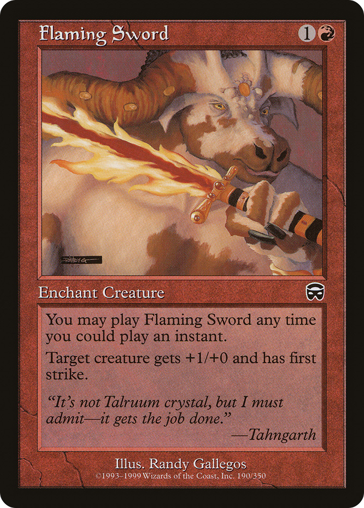 燃えたつ剣/Flaming Sword [MMQ] [FOIL]