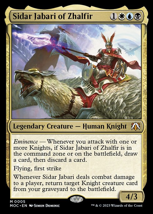 ザルファーのシダー・ジャバーリー/Sidar Jabari of Zhalfir [MOC][FOIL]