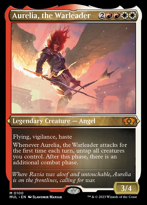 戦導者オレリア/Aurelia, the Warleader [MUL][FOIL][エッチング]