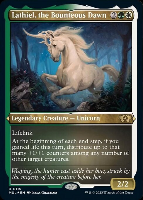 寛大な夜明け、ラシエル/Lathiel, the Bounteous Dawn [MUL][FOIL][エッチング]