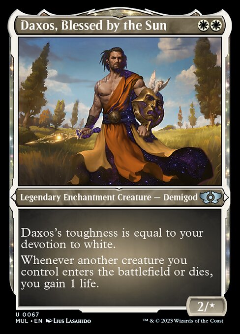 太陽に祝福されしダクソス/Daxos, Blessed by the Sun [MUL][FOIL][エッチング]