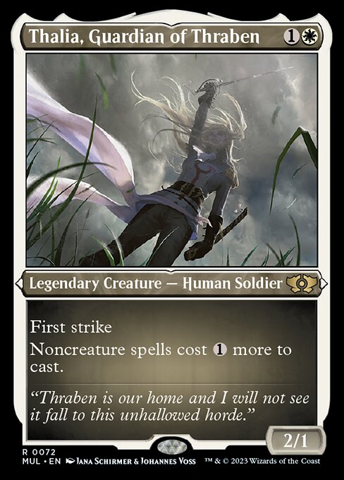 スレイベンの守護者、サリア/Thalia, Guardian of Thraben [MUL][FOIL][エッチング]