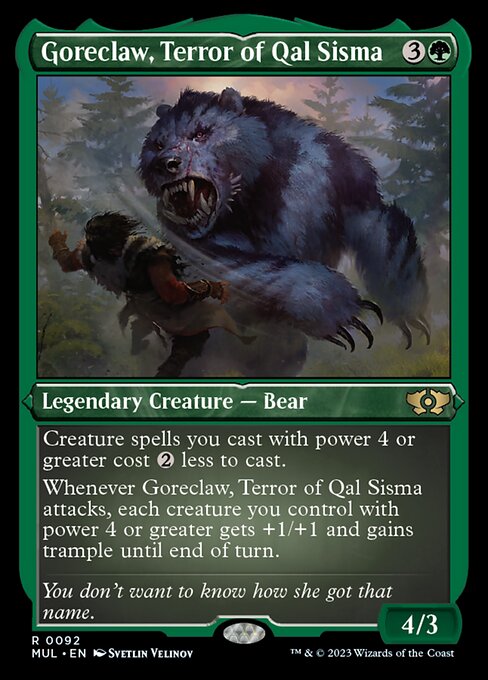 カル・シスマの恐怖、殺し爪/Goreclaw, Terror of Qal Sisma [MUL][FOIL][エッチング]