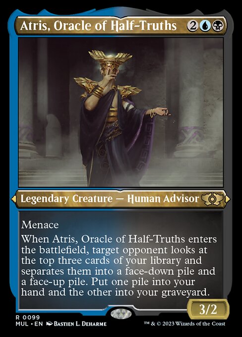 半真実の神託者、アトリス/Atris, Oracle of Half-Truths [MUL][FOIL][エッチング]