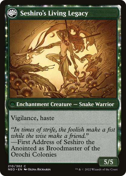 せし郎師匠の伝承/Tales of Master Seshiro - せし郎の生ける遺産/Seshiro's Living Legacy [NEO] [FOIL]