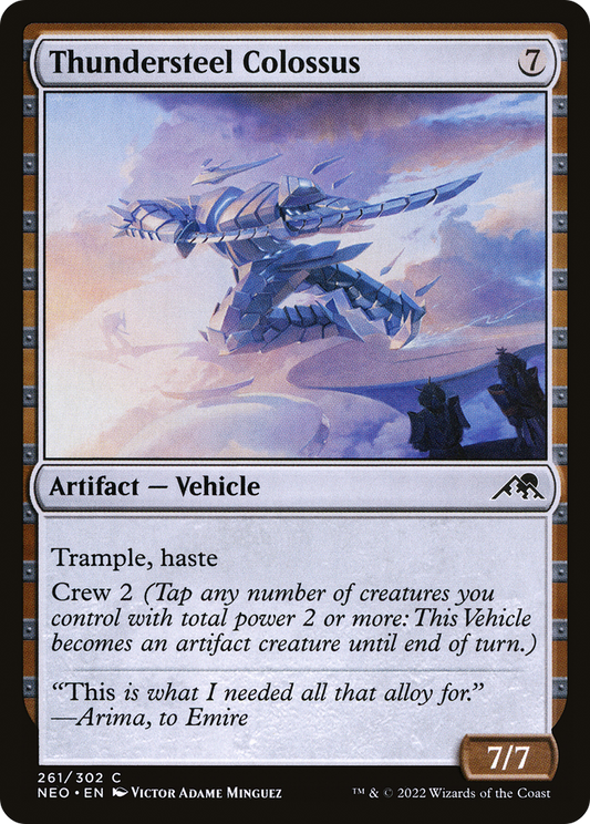 雷鋼の巨像/Thundersteel Colossus [NEO] [FOIL]