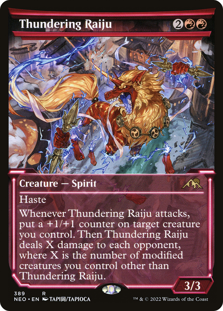 轟く雷獣/Thundering Raiju [NEO-BF][ショーケース] [FOIL]