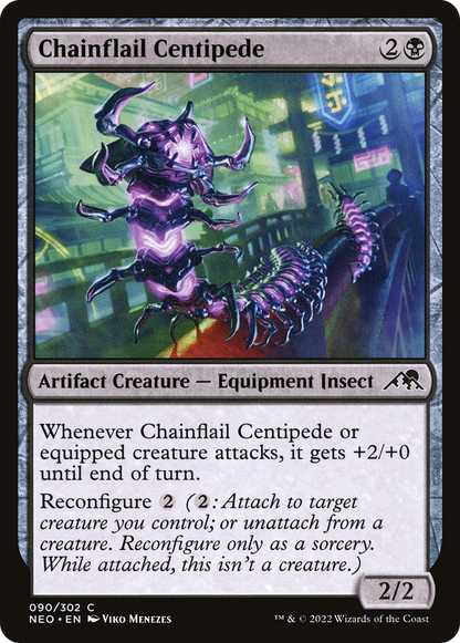 百節棍のムカデ/Chainflail Centipede [NEO] [FOIL]