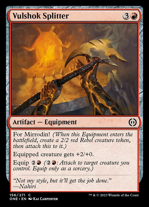 ヴァルショクの割り斧/Vulshok Splitter [ONE][FOIL]