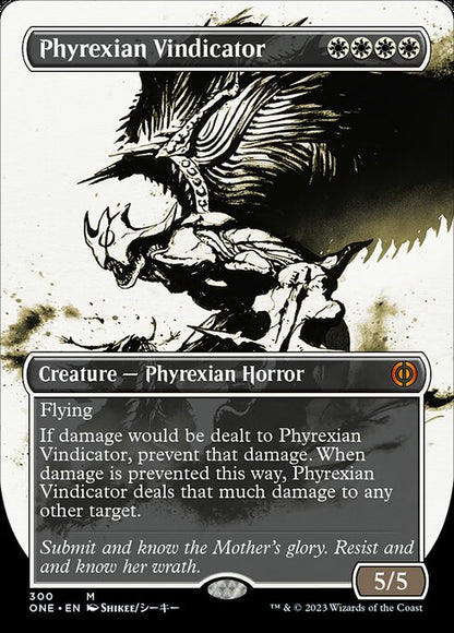 ファイレクシアの立証者/Phyrexian Vindicator [ONE-BF][ボーダーレス]