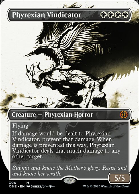 ファイレクシアの立証者/Phyrexian Vindicator [ONE-BF][ボーダーレス][FOIL]
