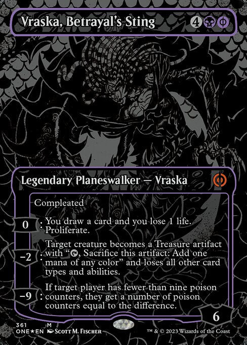 裏切りの棘、ヴラスカ/Vraska, Betrayal's Sting [ONE-BF][FOIL][オイルスリック]