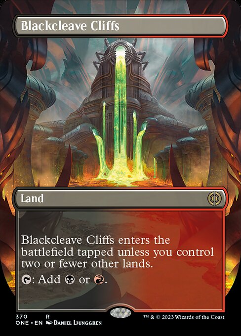 黒割れの崖/Blackcleave Cliffs [ONE-BF][ボーダーレス][FOIL]