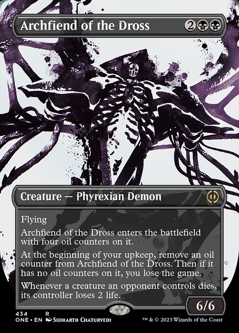 ドロスの魔神/Archfiend of the Dross [ONE-BF][ボーダーレス][FOIL][S&C]
