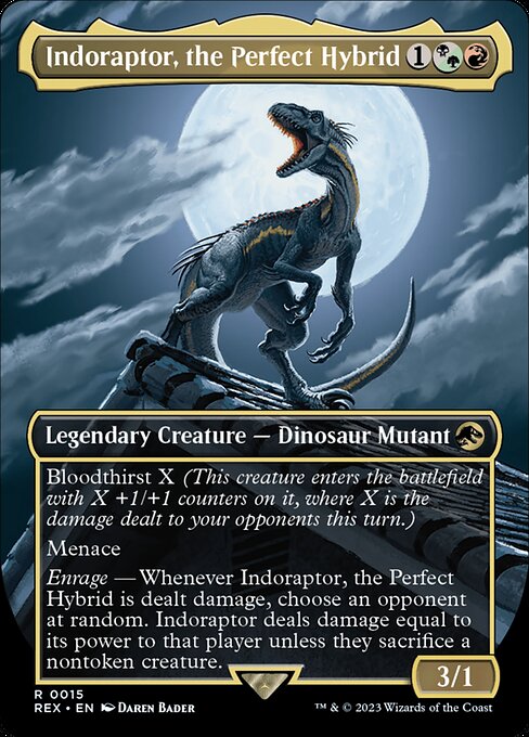 究極のハイブリッド恐竜、インドラプトル/Indoraptor, the Perfect Hybrid [REX] [FOIL]
