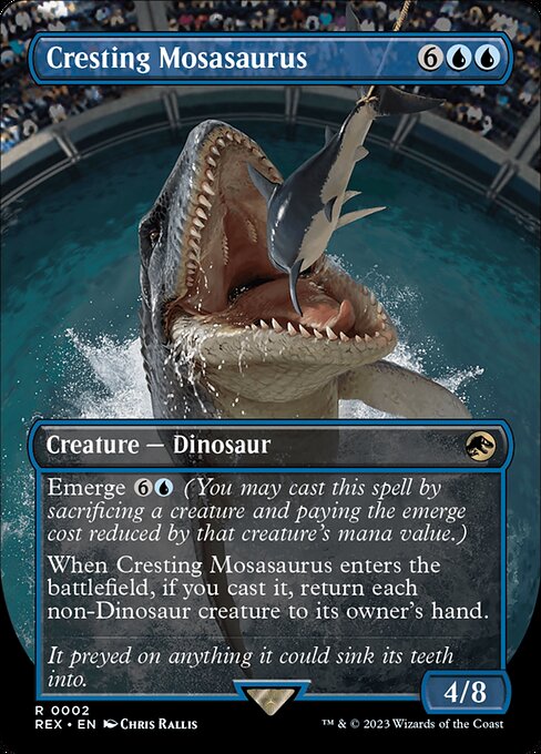 高揚するモササウルス/Cresting Mosasaurus [REX] [FOIL]