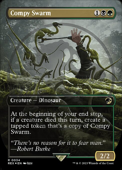 コンプソグナトゥスの大群/Compy Swarm [REX] [FOIL] [ロゴ入り]