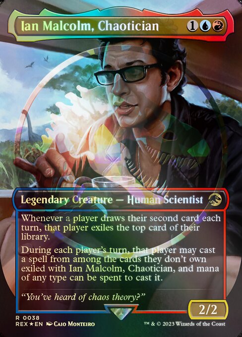 カオス理論家、イアン・マルコム/Ian Malcolm, Chaotician [REX] [FOIL] [ロゴ入り]