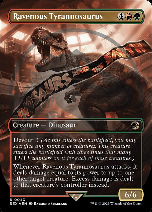 貪欲なティラノサウルス/Ravenous Tyrannosaurus [REX] [FOIL] [ロゴ入り]