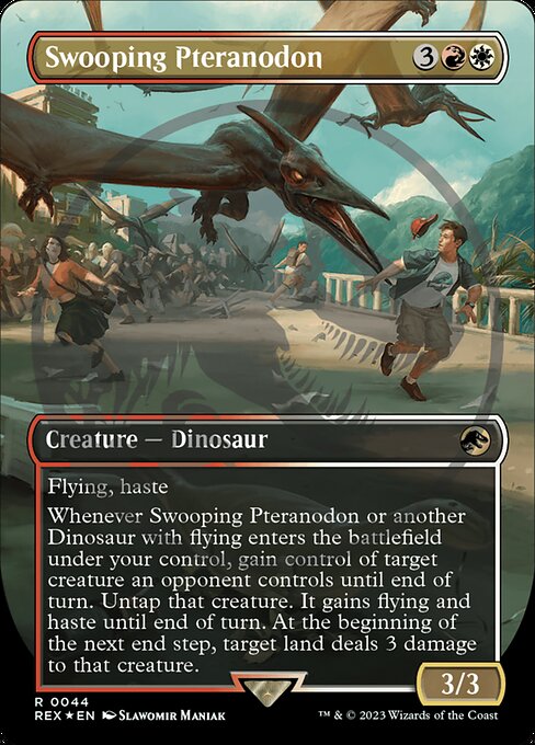 急襲するプテラノドン/Swooping Pteranodon [REX] [FOIL] [ロゴ入り]