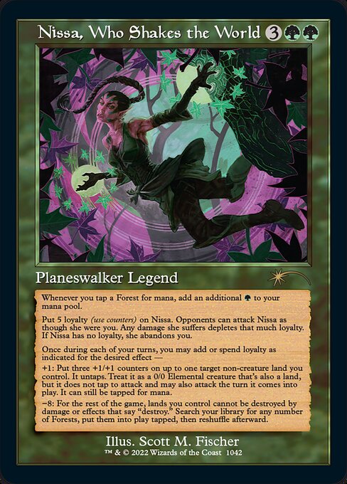 世界を揺るがす者、ニッサ/Nissa, Who Shakes the World [Secret Lair] [FOIL]