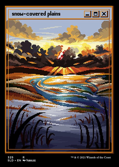 冠雪の平地/Snow-Covered Plains [Secret Lair] [FOIL] [エッチング]