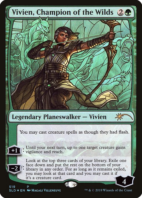 野獣の擁護者、ビビアン/Vivien, Champion of the Wilds [Secret Lair] [FOIL]