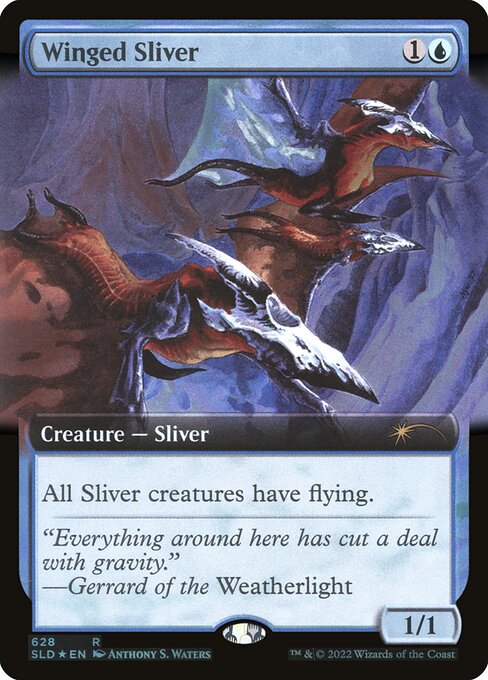 有翼スリヴァー/Winged Sliver [Secret Lair] [FOIL]