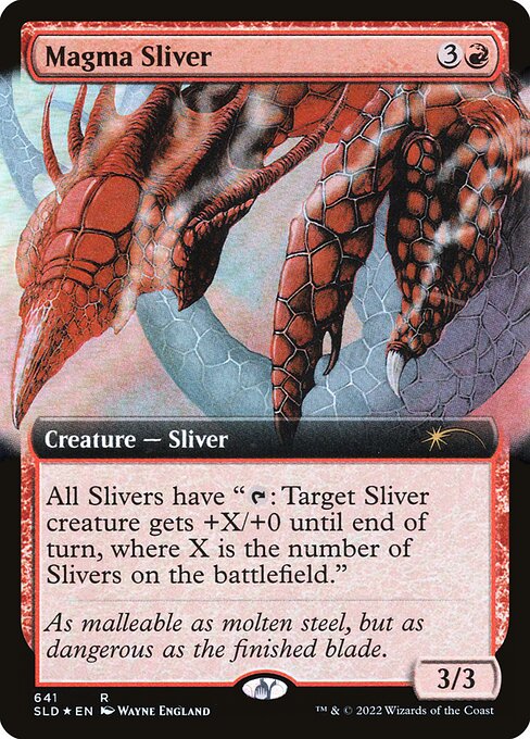 溶岩スリヴァー/Magma Sliver [Secret Lair] [FOIL]