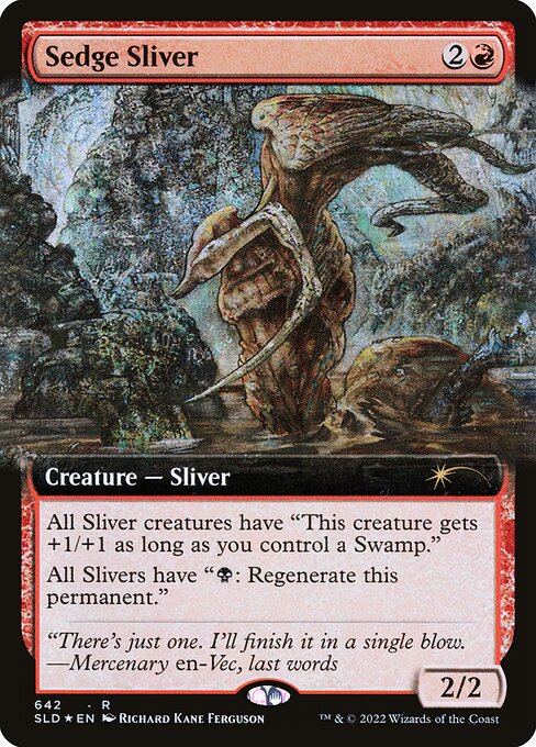 菅草スリヴァー/Sedge Sliver [Secret Lair] [FOIL]