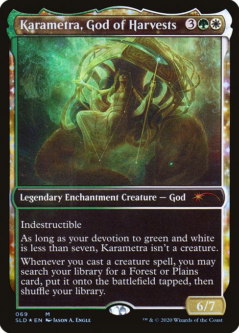 収穫の神、ケイラメトラ/Karametra, God of Harvests [Secret Lair] [FOIL]