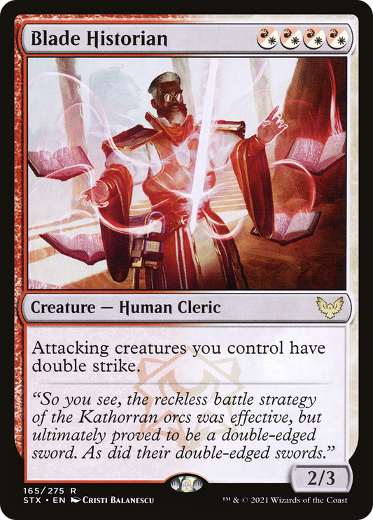 刃の歴史家/Blade Historian (混成) [STX] [FOIL]