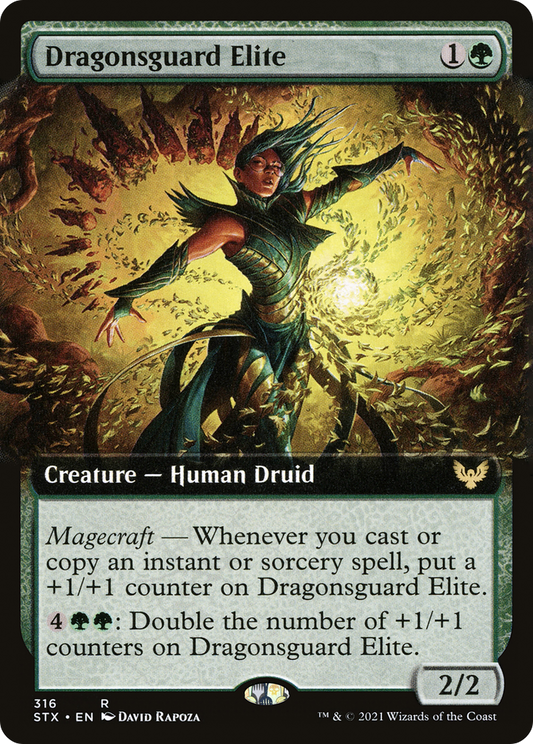 龍護りの精鋭/Dragonsguard Elite [STX-BF][拡張アート] [FOIL]