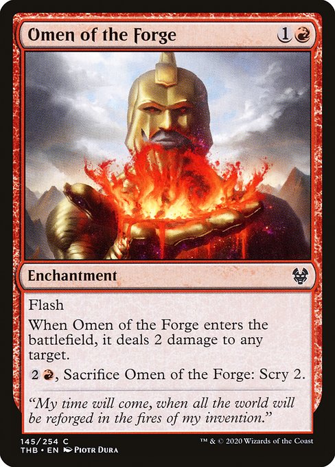 鍛冶の神のお告げ/Omen of the Forge [THB] [FOIL]
