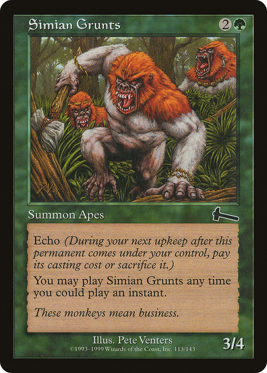 うなる類人猿/Simian Grunts [ULG] [FOIL]