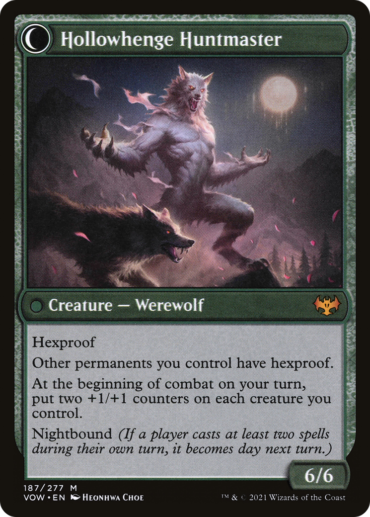 アヴァブルックの世話人/Avabruck Caretaker - ホロウヘンジの猟匠/Hollowhenge Huntmaster [VOW][FOIL]
