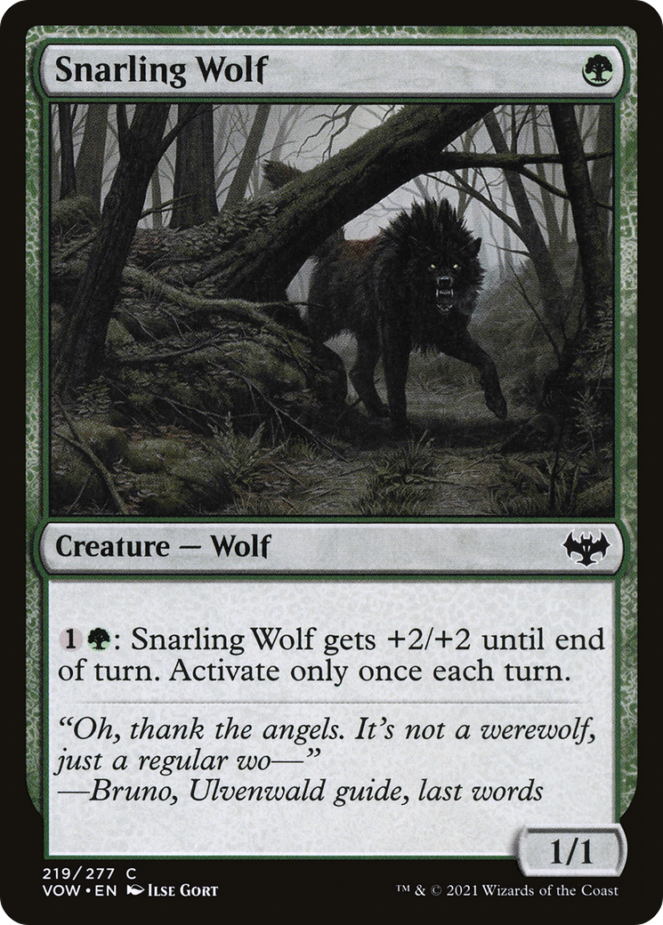 うなる狼/Snarling Wolf [VOW][FOIL]