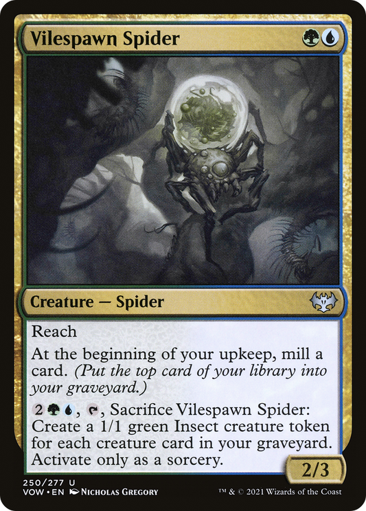 堕落産みの蜘蛛/Vilespawn Spider [VOW][FOIL]