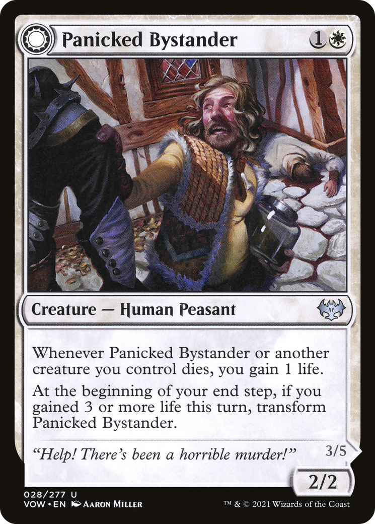 動揺する傍観者/Panicked Bystander - 大笑する罪人/Cackling Culprit [VOW][FOIL]