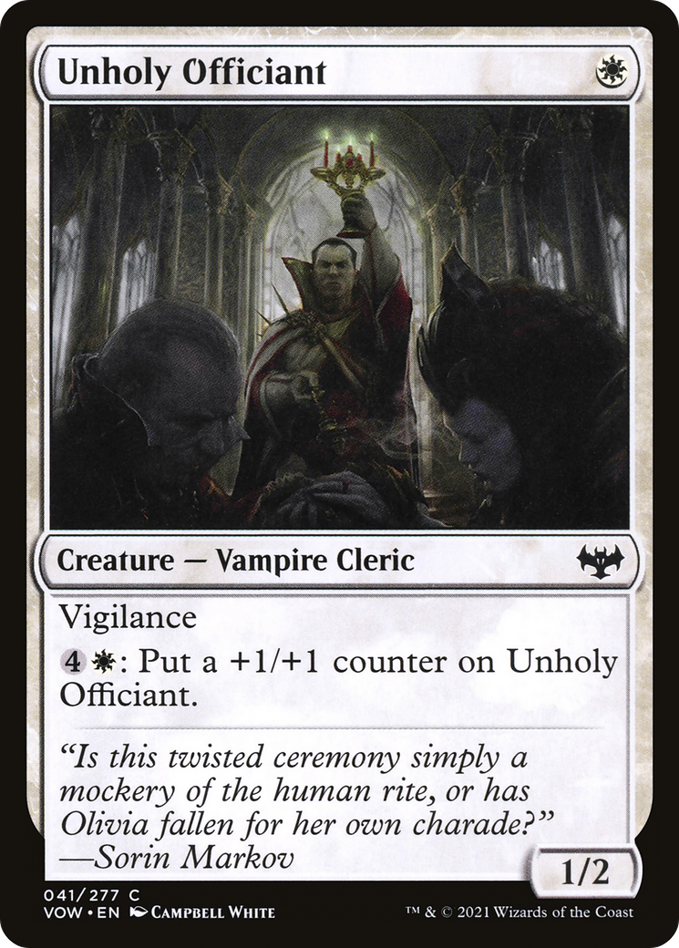 不浄なる祭司/Unholy Officiant [VOW][FOIL]