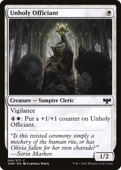 不浄なる祭司/Unholy Officiant [VOW][FOIL]