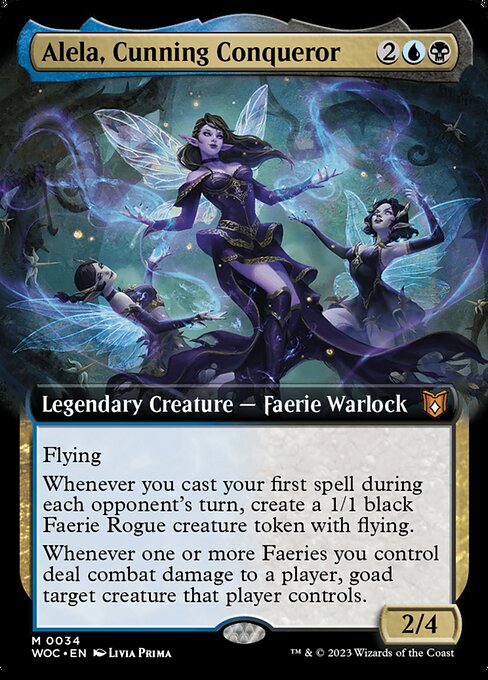 狡猾な征服者、アリーラ/Alela, Cunning Conqueror [WOC][拡張アート]
