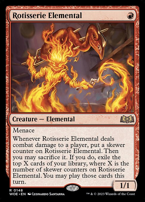 ロティサリーの精/Rotisserie Elemental [WOE] [FOIL]