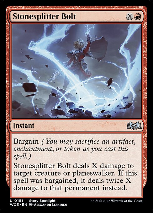 石断ちの稲妻/Stonesplitter Bolt [WOE] [FOIL]