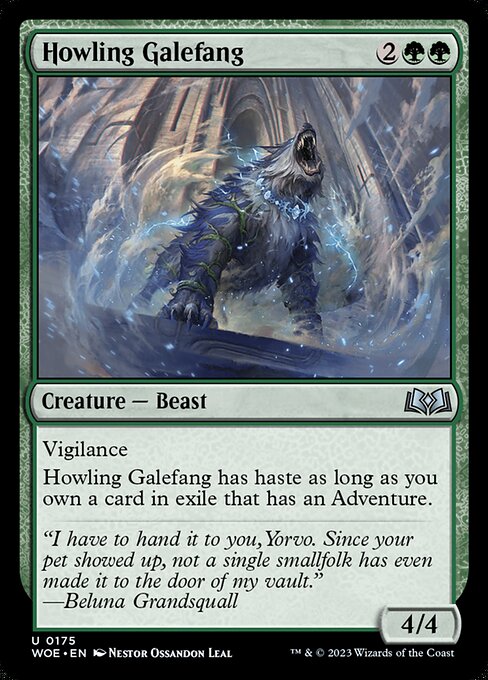 吼えたける突風牙/Howling Galefang [WOE] [FOIL]