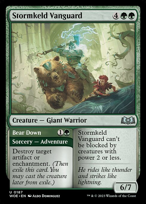 ストームケルドの先兵/Stormkeld Vanguard - 熊の踏みつけ/Bear Down [WOE] [FOIL]